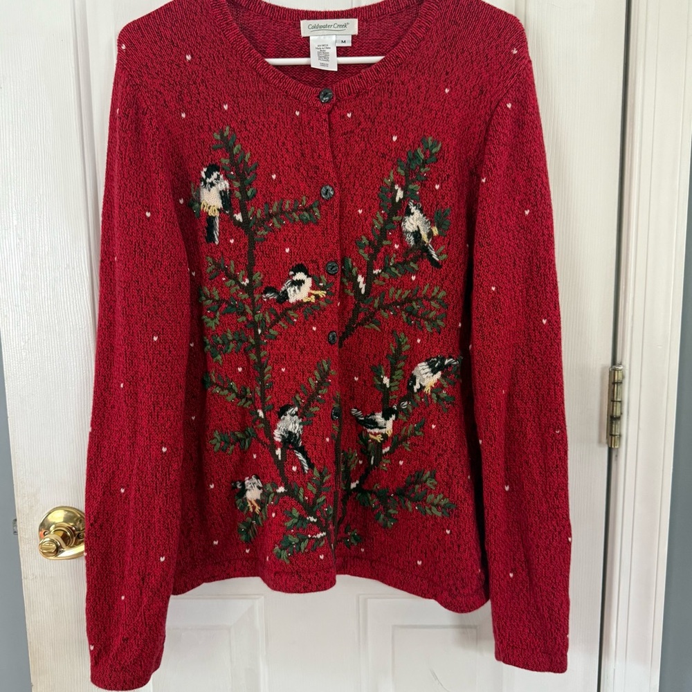 Vintage Coldwater Creek Red Knit Sweater